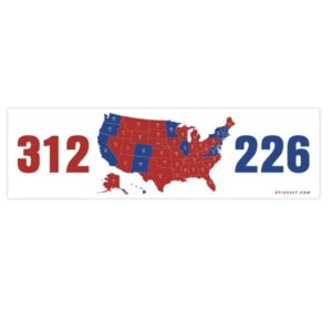 312 226 United States Presidential Election Bumper Sticker