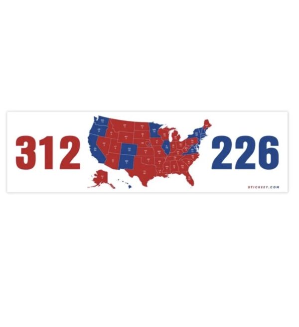 312 226 United States Presidential Election Bumper Sticker