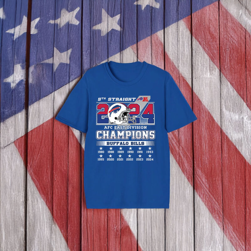 5th Straight 2024 AFC East Division Champions Bills Shirt