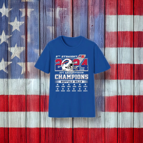 5th Straight 2024 AFC East Division Champions Bills Shirt