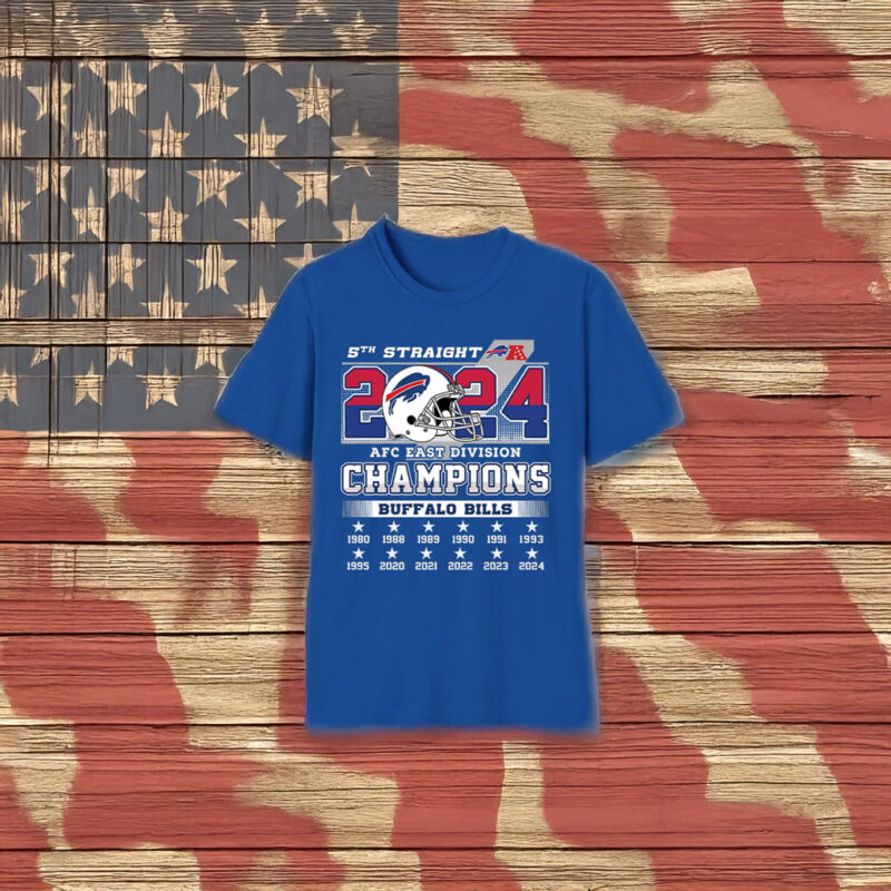 5th Straight 2024 AFC East Division Champions Bills Shirt