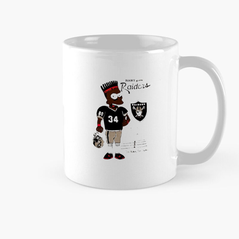 Bart Simpson goes Oakland Raiders Mug