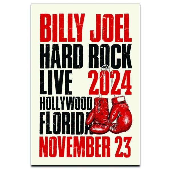 Billy Joel "11-23-24 Hollywood, FL Event" Poster