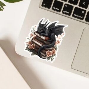 Black Baby Dragon Book Sticker3