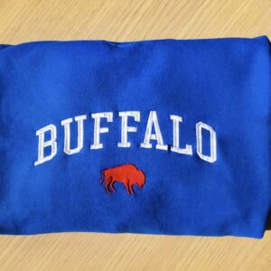 Buffalo embroidered sweatshirt, vintage buffalo ny football crewneck