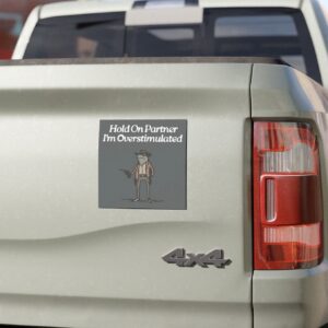 Cowboy Frog Hold On Partner Im Overstimulated Car Magnets