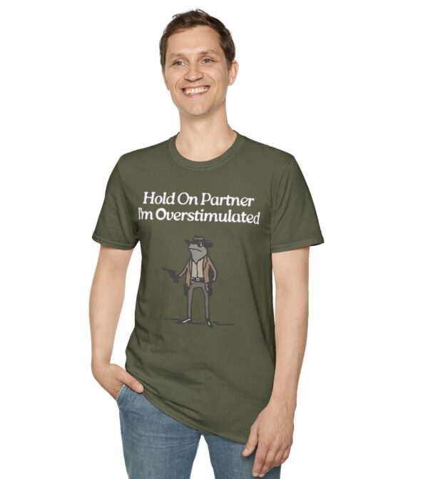 Cowboy Frog Hold On Partner Im Overstimulated Shirt