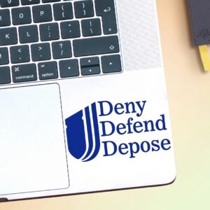 Deny Defend Depose Vinyl Decal Car Magnets, Sticker