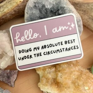 Doing My Best Sticker Water Bottle Sticker Hello I Am Sticker Funny Name Tag Sticker