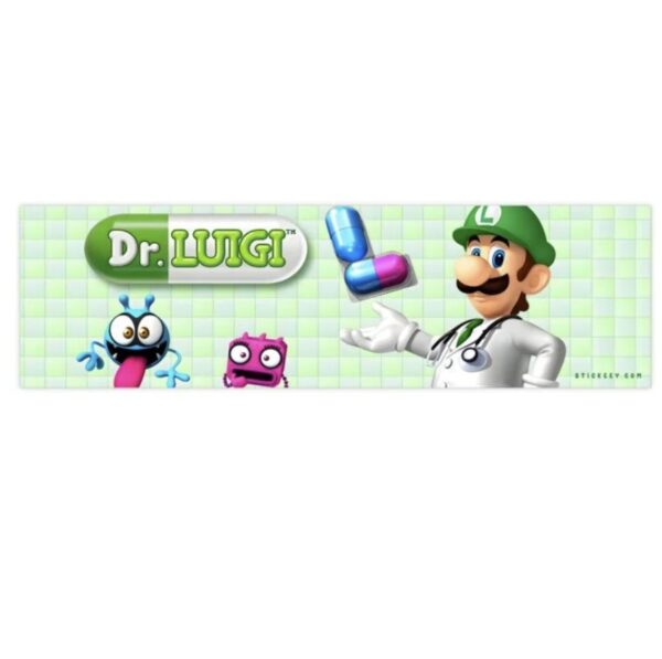 Dr Luigi Super Mario Bumper Sticker