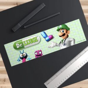 Dr Luigi Super Mario Bumper Sticker