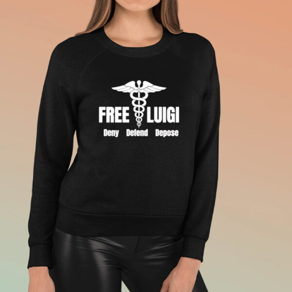 Free Luigi Deny Defend Depose T-Shirt