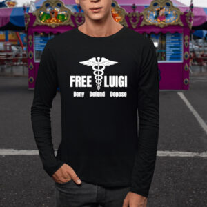 Free Luigi Deny Defend Depose T-Shirt1