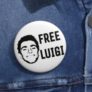 Free Luigi Mangione Pin Buttons