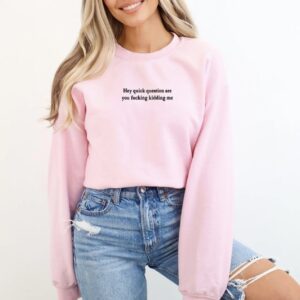 Hey Quick Question Are You Kidding Me Shirt, Embroidered