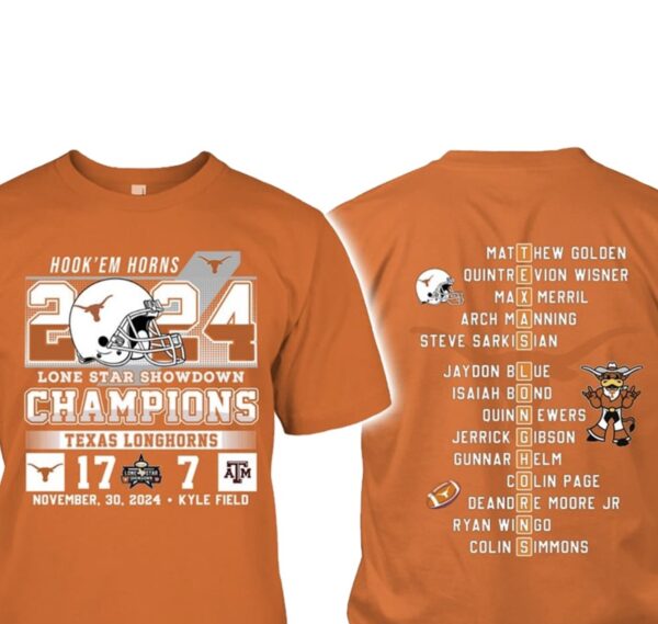 Hook ‘Em Horns 2024 Lone Star Showdown Champions Texas 17-7 Texas A&M Shirt