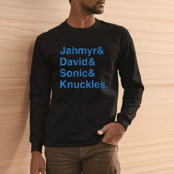 Jahymr Gibbs & David Montgomery, Sonic & Knuckles Ampersand T-Shirt2