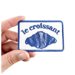 Le Croissant Embroidered Iron-On Patch Food Lover