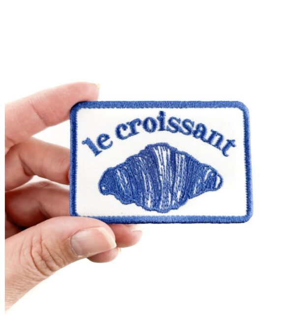 Le Croissant Embroidered Iron-On Patch Food Lover