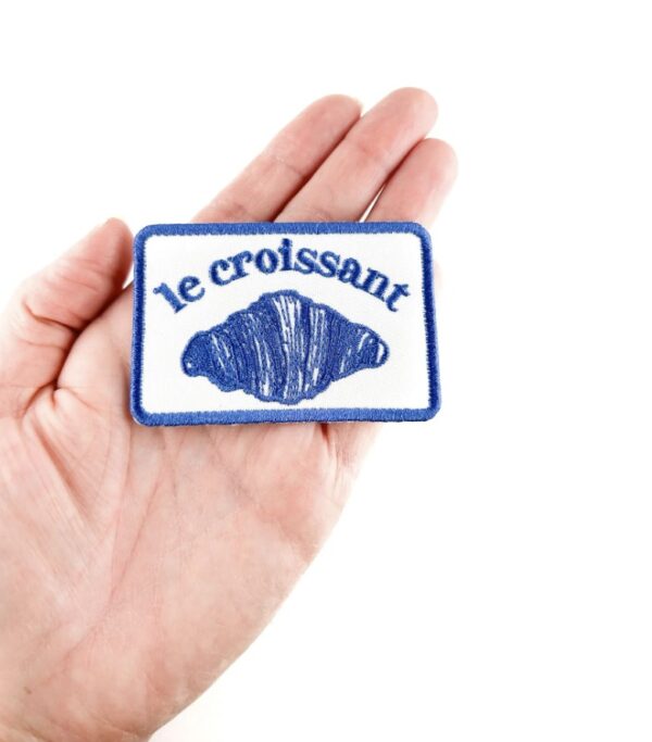 Le Croissant Embroidered Iron-On Patch Food Lover