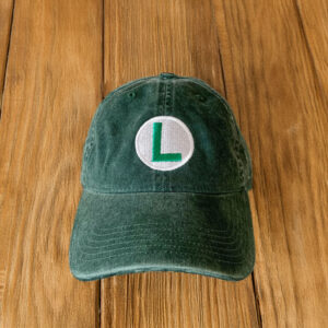 Luigi L Embroidered Cap Mario Cap