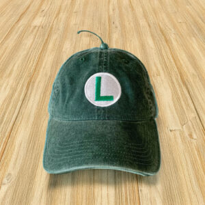 Luigi L Embroidered Cap Mario Cap