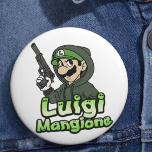 Luigi Mangione Mario Pin Buttons