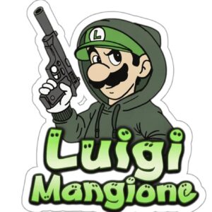 Luigi Mangione Mario Stickers US