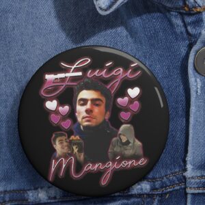 Luigi Mangione Pin Buttons