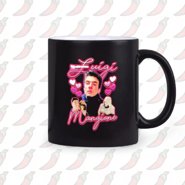 Luigi Mangione picture collage love Mug1