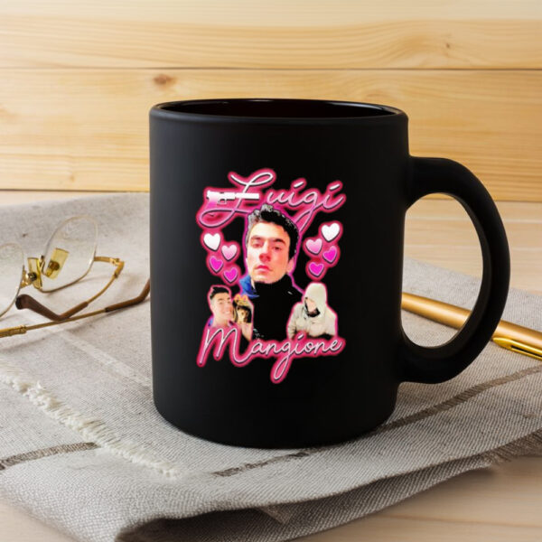 Luigi Mangione picture collage love Mug3