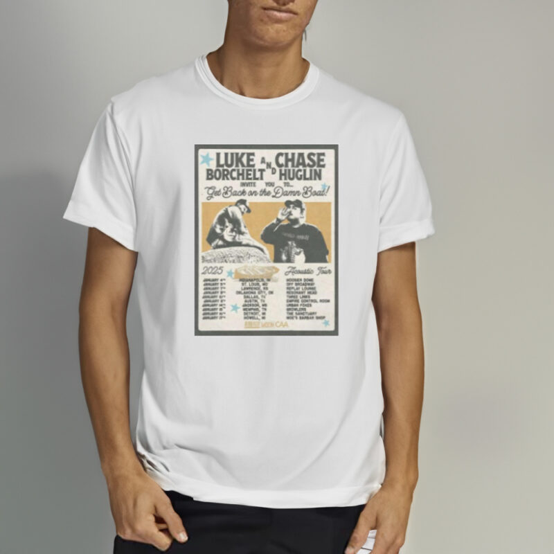 Luke Borchelt And Chase Huglin 2025 Acoustic Tour Poster T-Shirt1