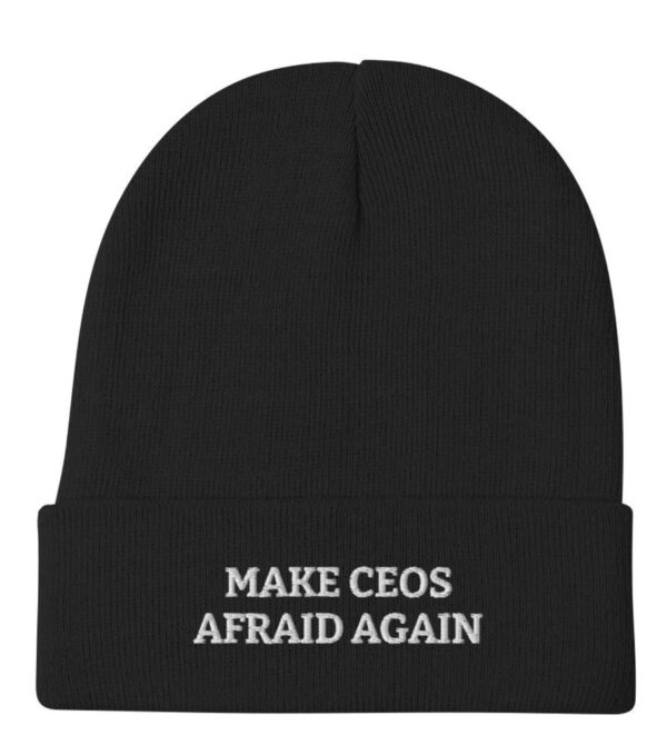 Make CEOs Afraid Again Embroidered Beanie