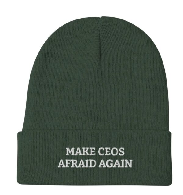 Make CEOs Afraid Again Embroidered Beanie