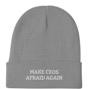 Make CEOs Afraid Again Embroidered Beanie