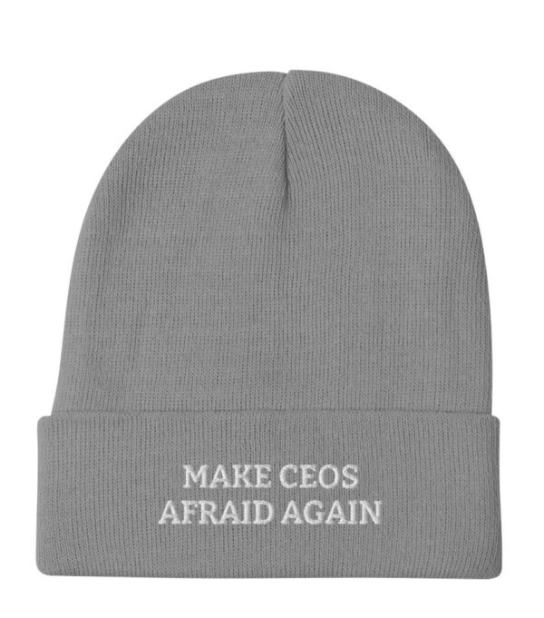 Make CEOs Afraid Again Embroidered Beanie