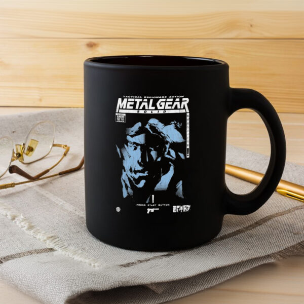 Metal Gear Solid Tactical Espionage Action Press Start Button Mug