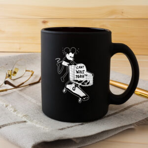 Mickey Mouse Can’t Wait To Die Cartoon Mug