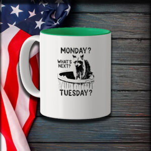 Monday What’s Next Tuesday Raccoon Mug1