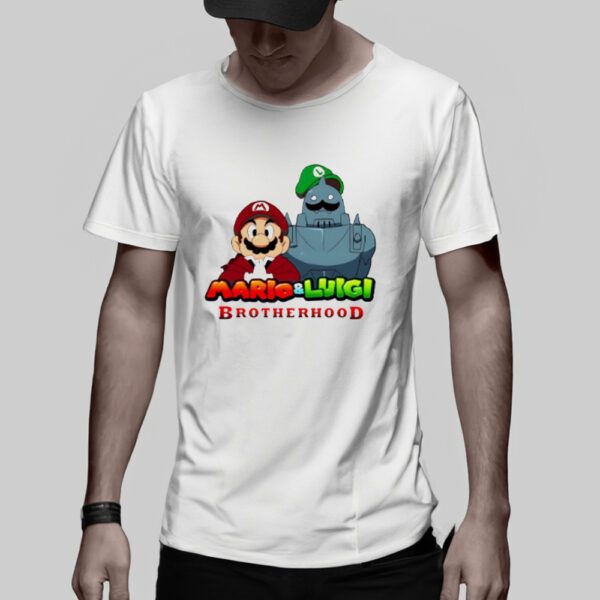 Nintendo and Luigi brotherhood cartoon shirts3