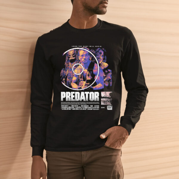 Predator 1987 Soon The Hunt Will Begind T-shirts2