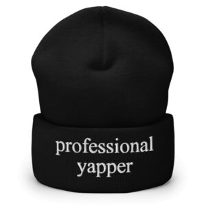 Professional Yapper Cuffed Beanie Hat