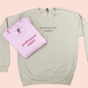 Professional Yapper Meme Embroidered Sweatshirt US