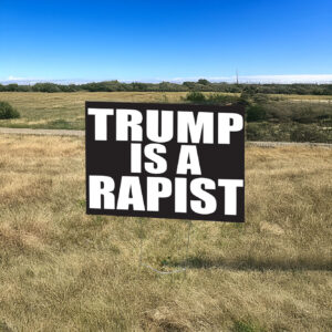 Trump Is A Rapist Waterproof Doublesided Yard Sign US