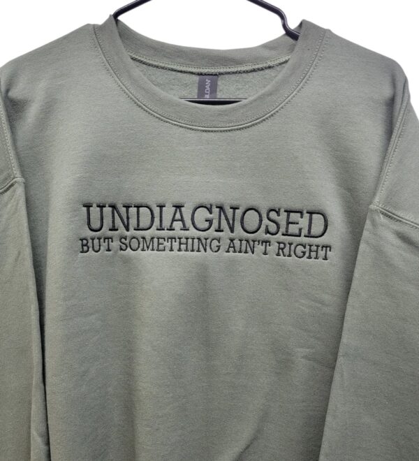 Undiagnosed But Something Ain't Right Embroidered Sweatshirt