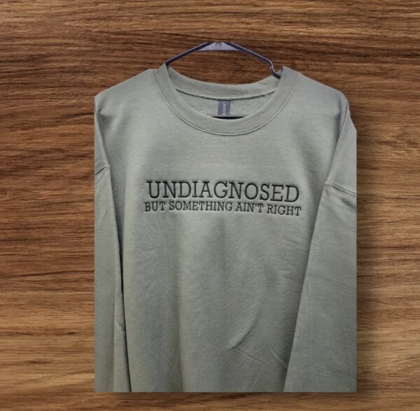 Undiagnosed But Something Ain't Right Embroidered Sweatshirt