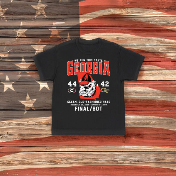 We Run This State Georgia 44-42 Georgia Tech Clean Old-Fashioned Hate Shirt