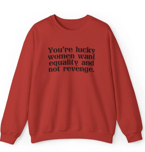 You're Lucky Women Want Equality And Not Revenge Shirt