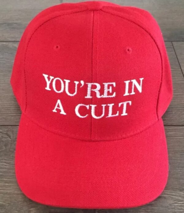 You’re in a CULT Anti Trump Anti MAGA Anti Racist RED Funny hat