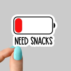 need snacks battery sticker